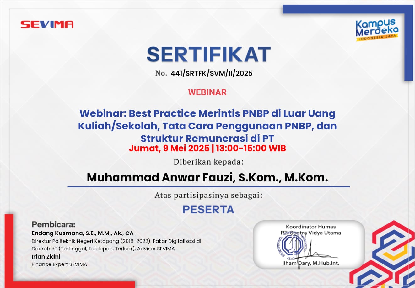 Webinar Best Practice Merintis PNBP di Luar Uang Kuliah/Sekolah, Tata Cara Penggunaan PNBP, dan Struktur Remunerasi di PT